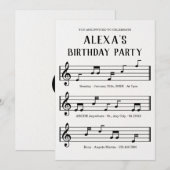 Muziekblad noten kaart (Voorkant / Achterkant)