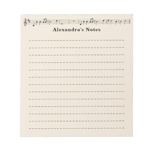 Muziekblad Notitieblok (Voorkant)