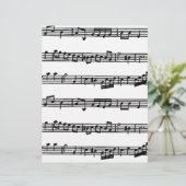 Muziekblad origami papier (Staand voorkant)