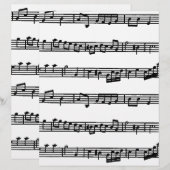 Muziekblad origami papier (Voorkant / Achterkant)