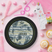  muziekblad papieren bordje (Feest)