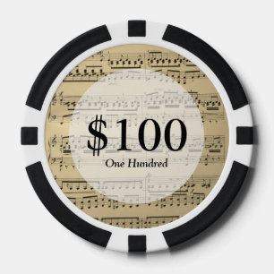 muziekblad pokerchips