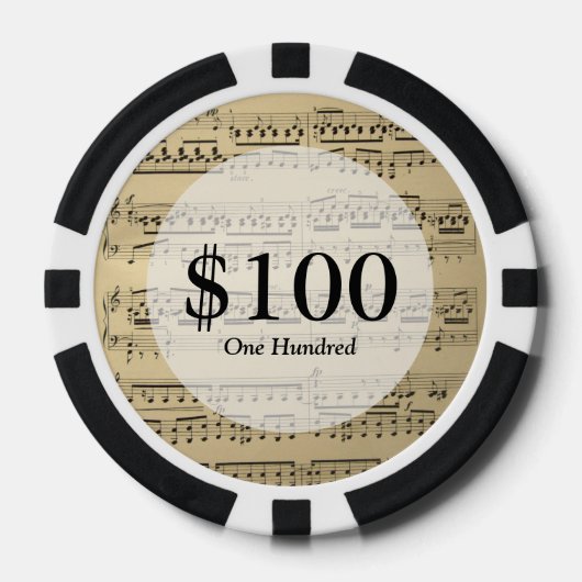 muziekblad pokerchips (Voorkant)