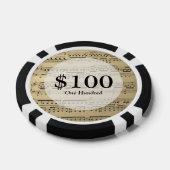 muziekblad pokerchips (Enkel)