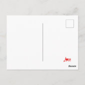 Muziekblad Red Hearts Valentijnsdag Briefkaart (Achterkant)