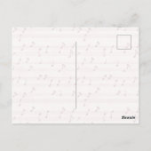 Muziekblad Roze Viool Briefkaart (Achterkant)