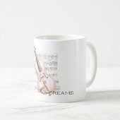 Muziekblad Roze Viool Koffiemok (Voorkant rechts)