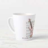Muziekblad Roze Viool Latte Mok (Linkerhoek)