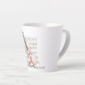 Muziekblad Roze Viool Latte Mok (Rechterhoek)