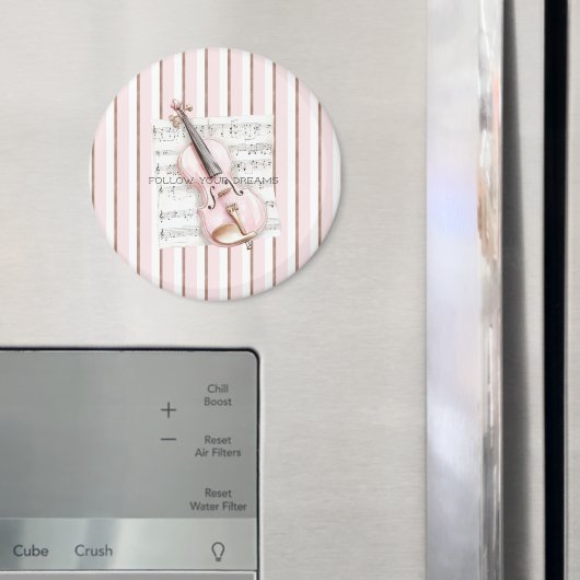 Muziekblad Roze Viool Magneet (Insitu (Koelkast))