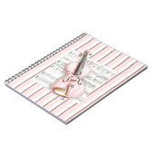 Muziekblad Roze Viool Notitieboek (Linkerzijde)