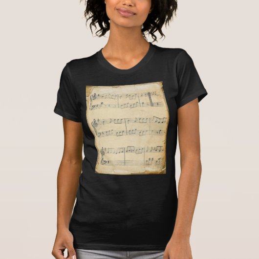 muziekblad t-shirt (Voorkant)