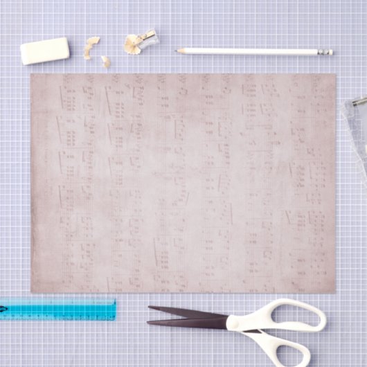  muziekblad tissuepapier (Craft)