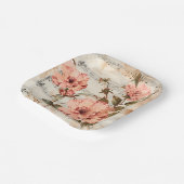 Muziekblad van Peach Poppies Papieren Bordje (Gebogen)