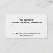 Muziekblad Visitekaartje (Achterkant)