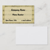  muziekblad visitekaartje (Voorkant / Achterkant)