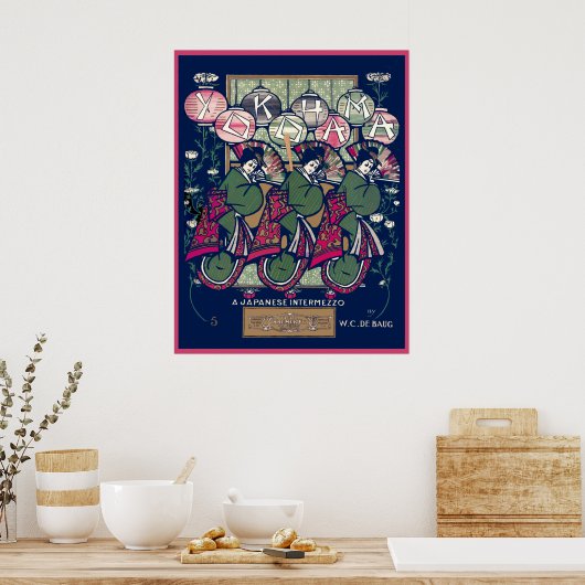  muziekblad Yokohama Poster (Keuken)