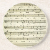 muziekbladen, Antiek muziekserie 1810 Zandsteen Onderzetter (Voorkant)