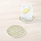  muziekbladen, Antiek muziekserie 1810 Zandsteen Onderzetter (Zijkant)