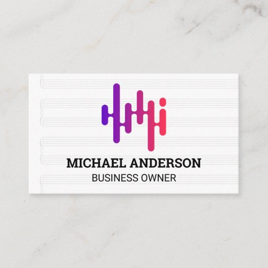 Muziekbladen | Digitale Logo Visitekaartje (Voorkant)