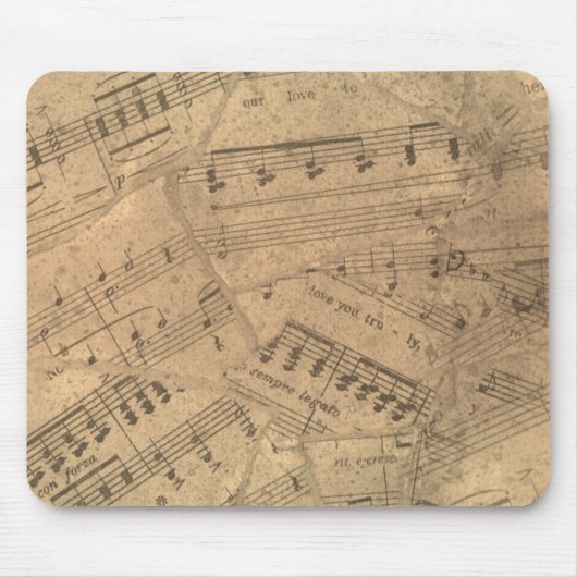  muziekbladen Mousepad Muismat (Voorkant)