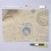  Muziekbladen Rozen Pocket Watch Decoupage Tissuepapier (Craft)