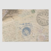  Muziekbladen Rozen Pocket Watch Decoupage Tissuepapier (Voorkant)