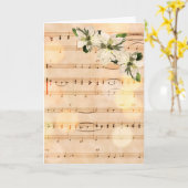   muziekbladen voor kerst kaart (Gele Bloem)