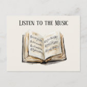 Muziekbladen Zwart Boek Briefkaart (Voorkant)