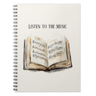 Muziekbladen Zwart Boek Notitieboek