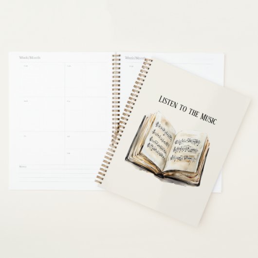 Muziekbladen Zwart Boek Planner (Display)