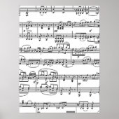 muziekbladen zwart en wit poster (Voorkant)