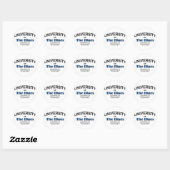 muziekblues ronde sticker (Vel)