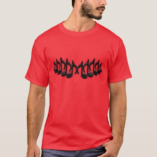 Muziekbrief "M" T-shirt (Voorkant)