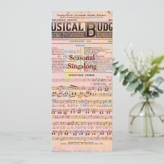 Muziekbudgetkerst Kaart (Staand voorkant)