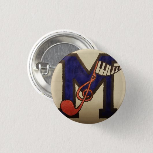 MuziekButton Ronde Button 3,2 Cm (Voorkant /achterkant)