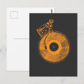 Muziekcadeau voor Vinyl Record Player Platenspeler Briefkaart (Voorkant / Achterkant)