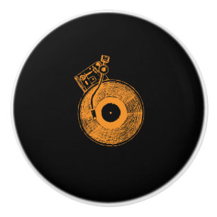 Muziekcadeau voor Vinyl Record Player Platenspeler Keramische Knop