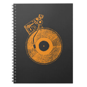 Muziekcadeau voor Vinyl Record Player Platenspeler Notitieboek