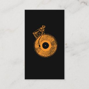 Muziekcadeau voor Vinyl Record Player Platenspeler Visitekaartje
