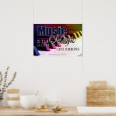 Muziekcadeautjes voor piano-studenten - Muziek Poster (Keuken)