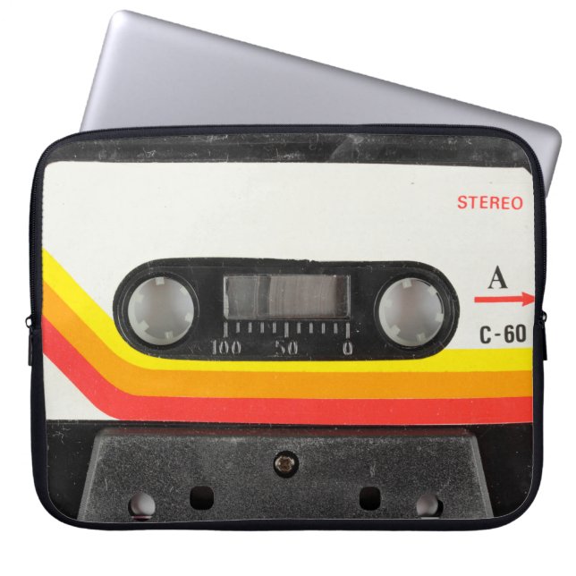 Muziekcassette Laptop Sleeve (Voorkant)