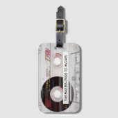 muziekcassette Mix Tape Retro Old School Bagagelabel (Voorkant (verticaal))