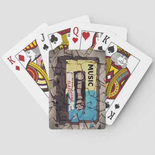  muziekcassette pokerkaarten (Achterkant)