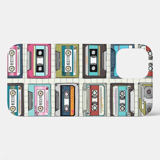  muziekcassetteontwerp Case-Mate iPhone case (Achterkant (horizontaal))