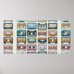  muziekcassetteontwerp poster