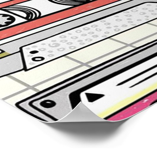  muziekcassetteontwerp poster (Hoek)