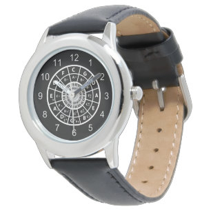 Muziekcirkel van vijf stalen ontwerpen horloge