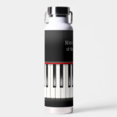 Muziekcitaat op piantoetsenbord waterfles (Voorkant)