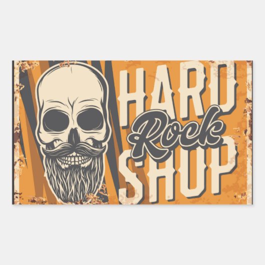 Muziekclub Rechthoekige Sticker (Voorkant)